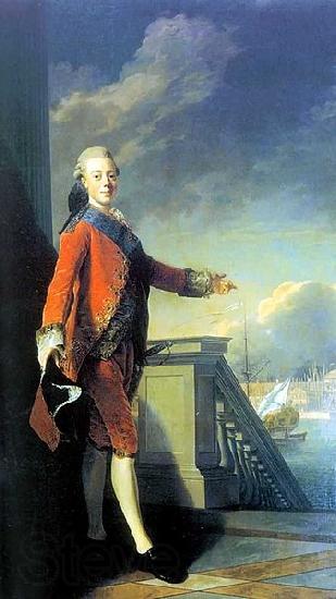 Alexandre Roslin Portrait of Grand Prince Paul Petrovich Spain oil painting art